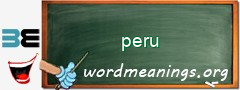 WordMeaning blackboard for peru